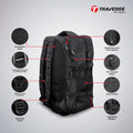Traverse Ronaldo Bags For Boys & Girls. Digitally printed on Fabric with latest technology. Dual Compartment large backpack