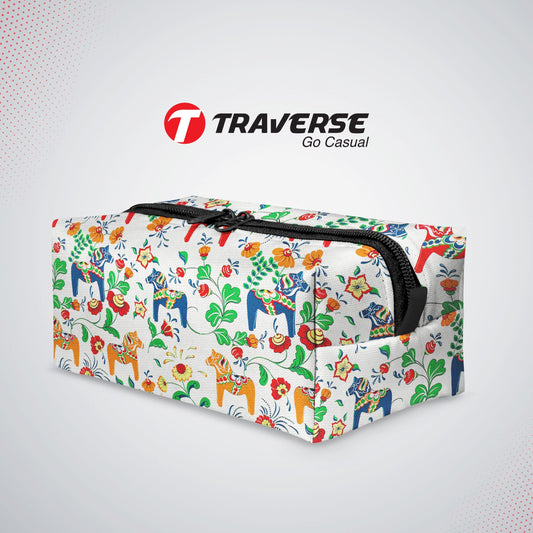 Printed Box Pencil Case- Digitally priinted on fabric by Traverse