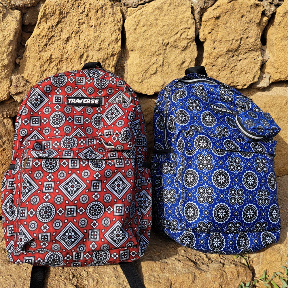 AJRAK design Backpack inspired by Pakistani heritage. A daily essential for boys and girls