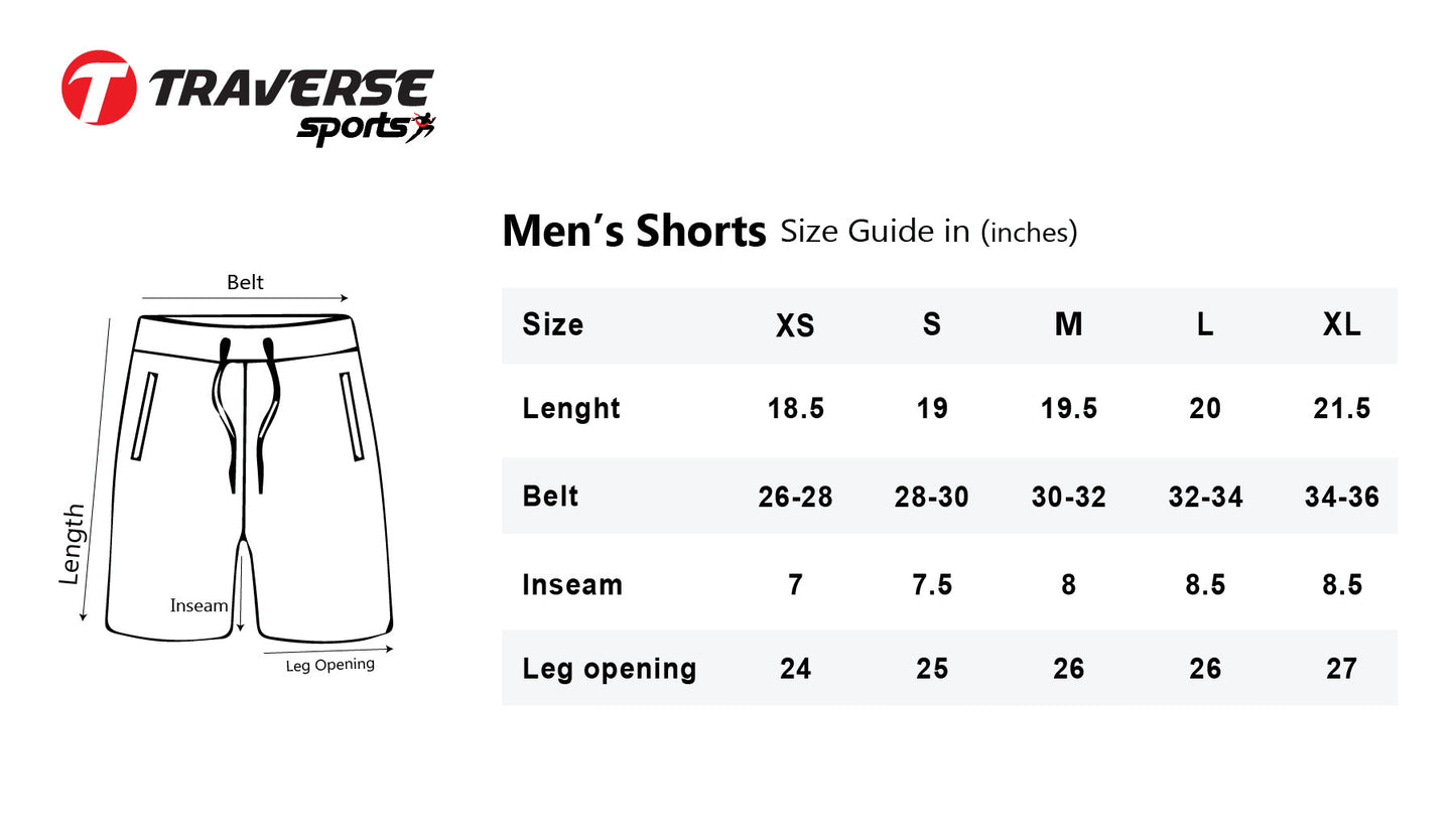Traverse printed sports shorts for men