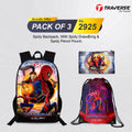 Pack of 3 Spider Men No Way Home - Bundle Offer - Backpack , Drawstring Bag with Pencil Pouch