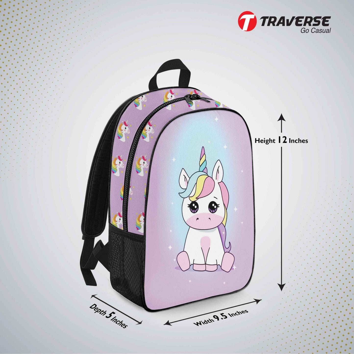 Kids Bag-Baby Unicorn , Backpack for Kindergarten (KG), Pre-school classes. Allover printed
