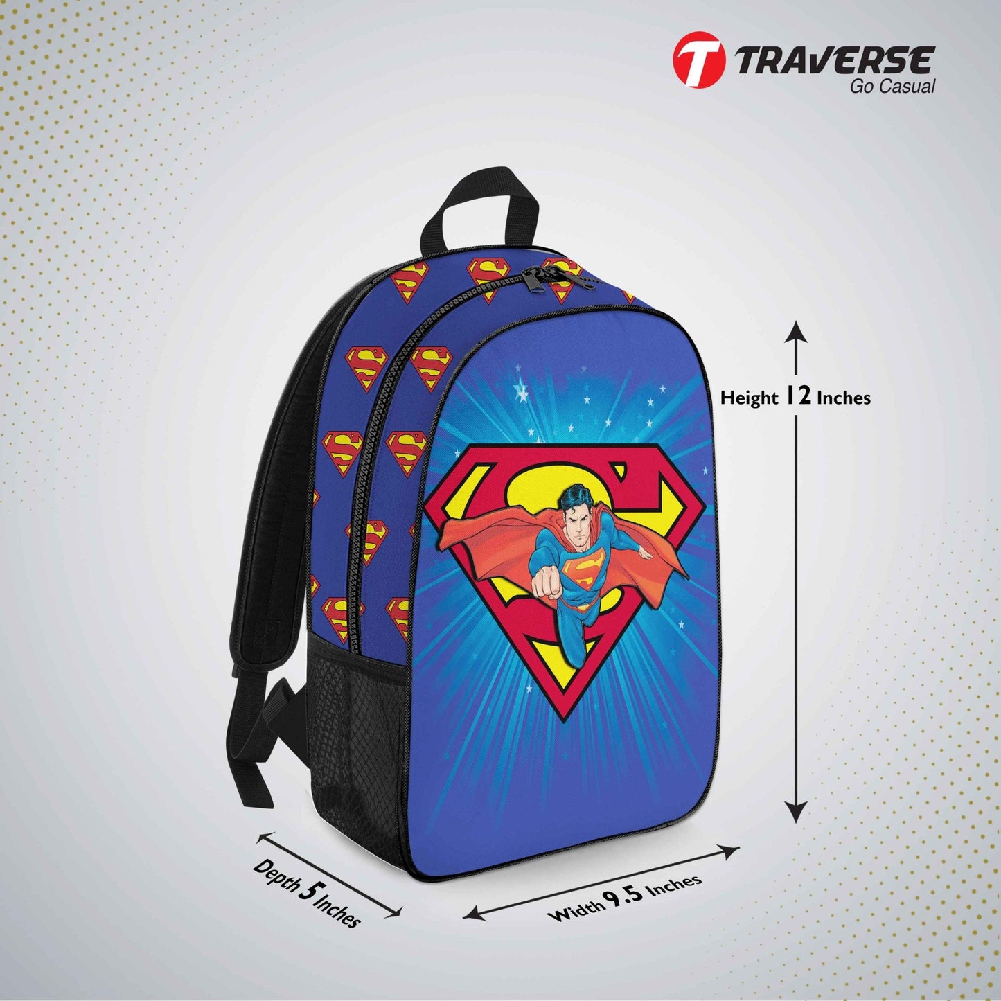 Kids Bag- Superman , Backpack for Kindergarten (KG), Pre-school classes. Allover printed