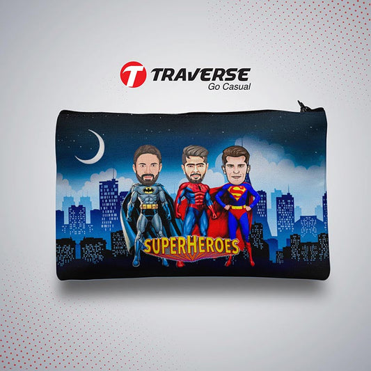 Super Heros Pencil Pouch (Digitally printed on Cloth)