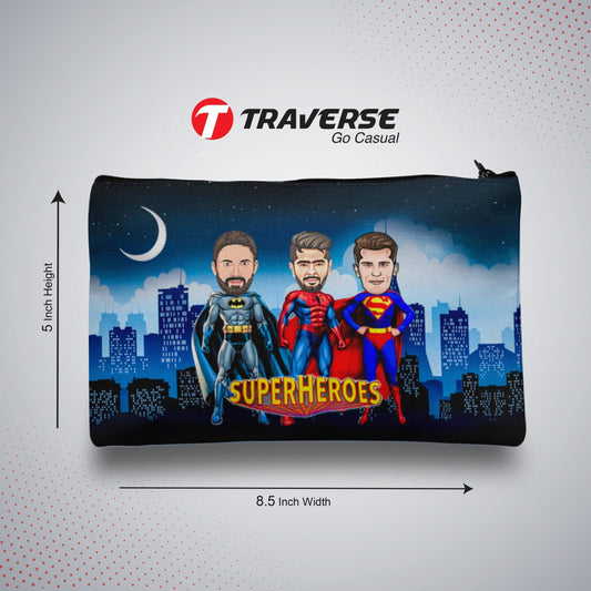 Super Heros Pencil Pouch (Digitally printed on Cloth)