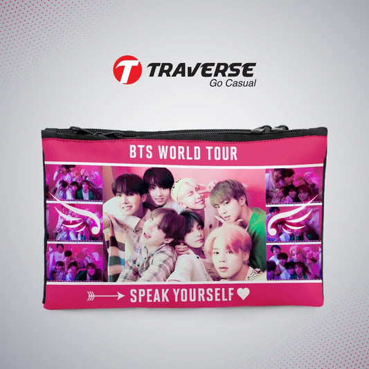 Dual Compartment- BTS pencil pouch (Digitally printed on both sides) by Traverse