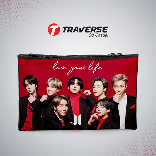 2 Zipper-BTS Pencil Pouch  (Digitally Printed On Both Side) By Traverse