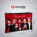 2 Zipper-BTS Pencil Pouch  (Digitally Printed On Both Side) By Traverse
