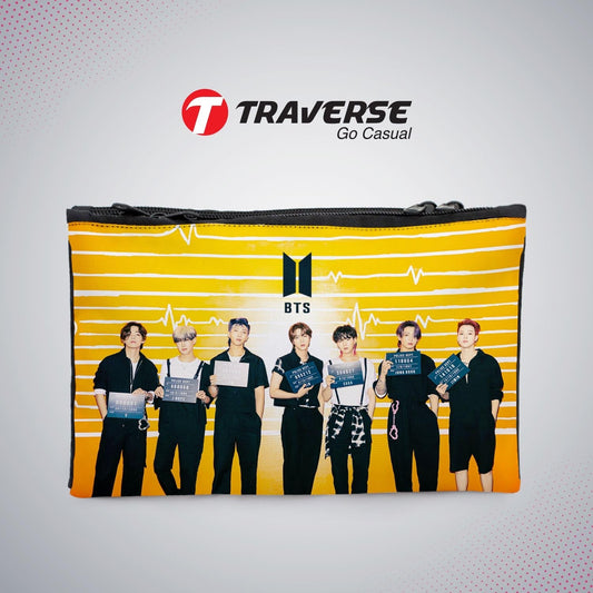Dual Compartment- BTS pencil pouch (Digitally printed on both sides) by Traverse