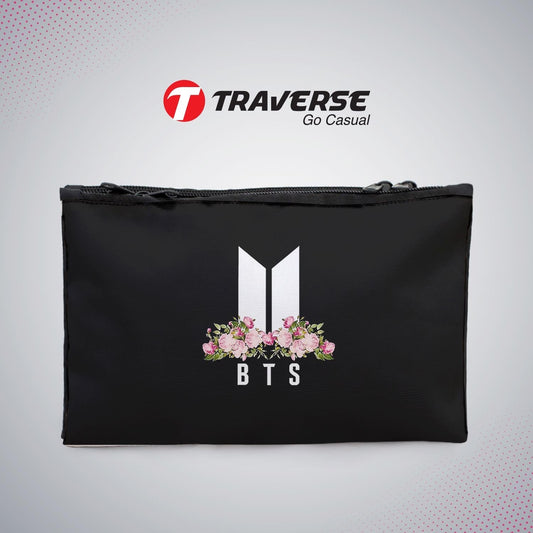 Dual Compartment- BTS pencil pouch (Digitally printed on both sides) by Traverse