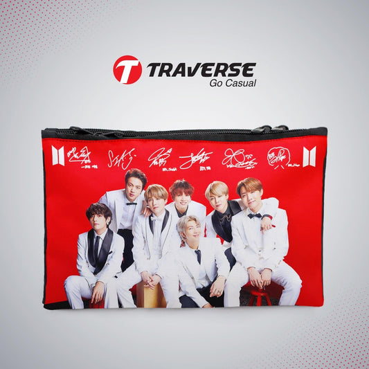 2 Zipper-BTS Pencil Pouch  (Digitally Printed On Both Side) By Traverse