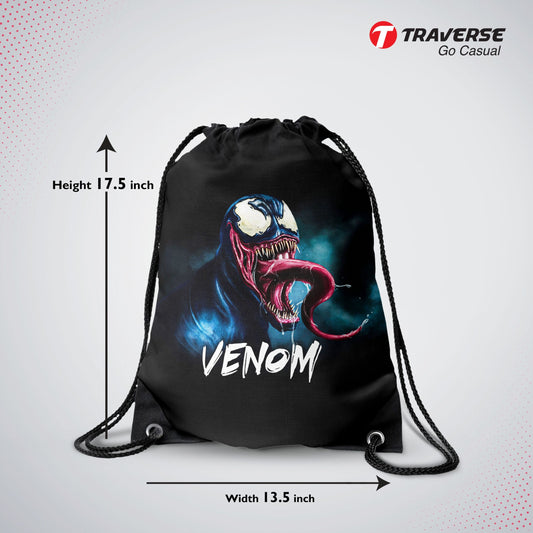 Venom Drawstring Bag ( Digital Printed On Cloth )