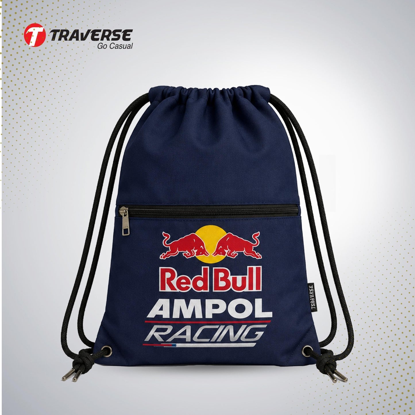 Traverse red bull zipper drawstring