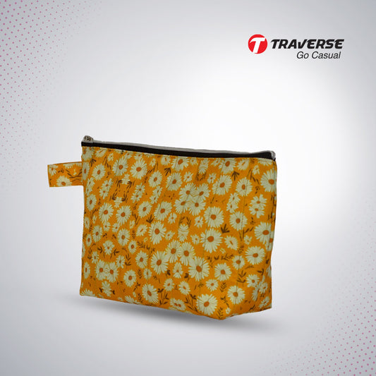 Traverse sunflower makeup pouch