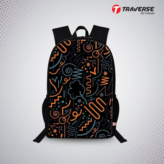Traverse graffiti orange style backpack