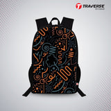 Traverse graffiti orange style backpack