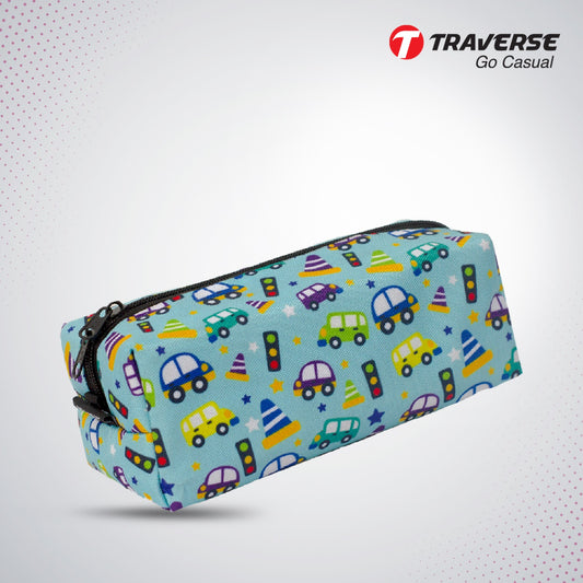 Traverse blue traffic pencil pouch