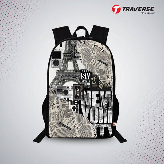 Traverse paris newspaper backpack