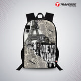 Traverse paris newspaper backpack