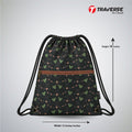 Traverse dark floral zipper drawstring