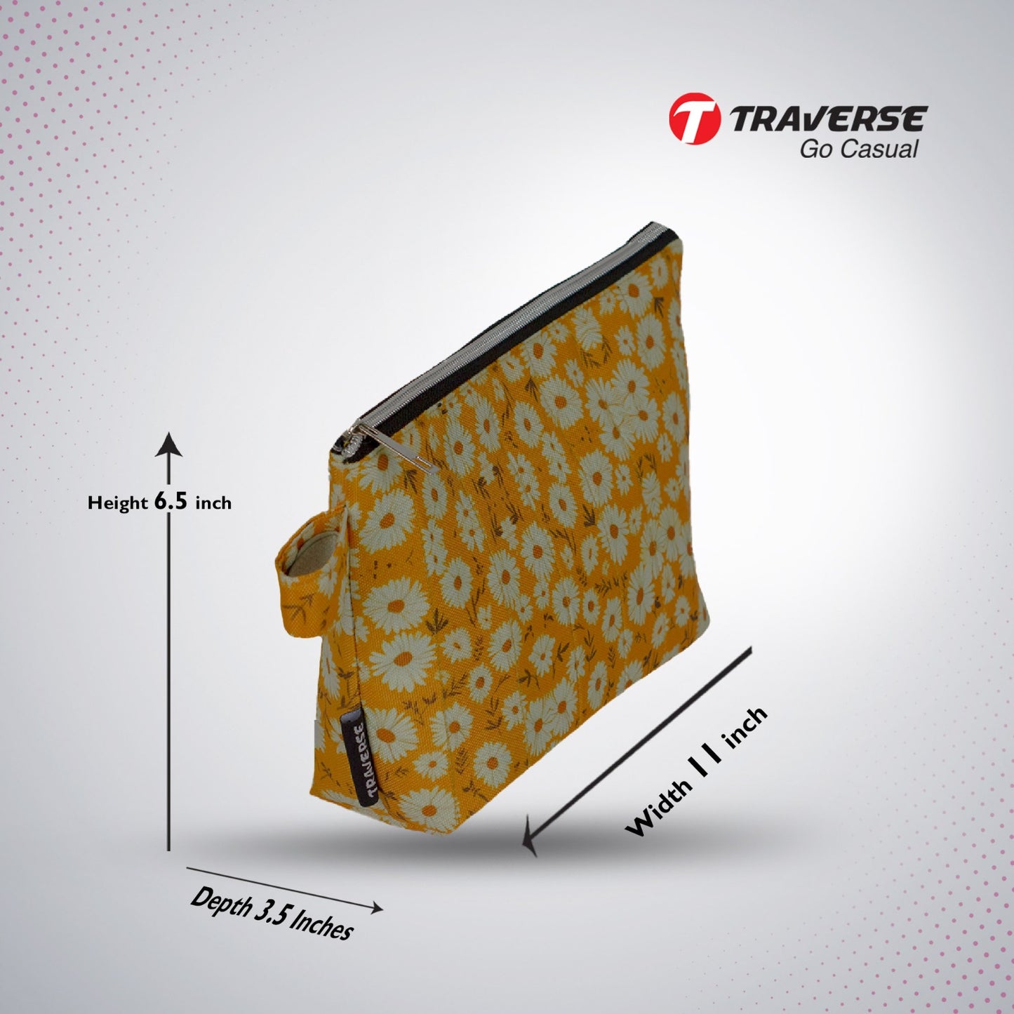 Traverse sunflower makeup pouch