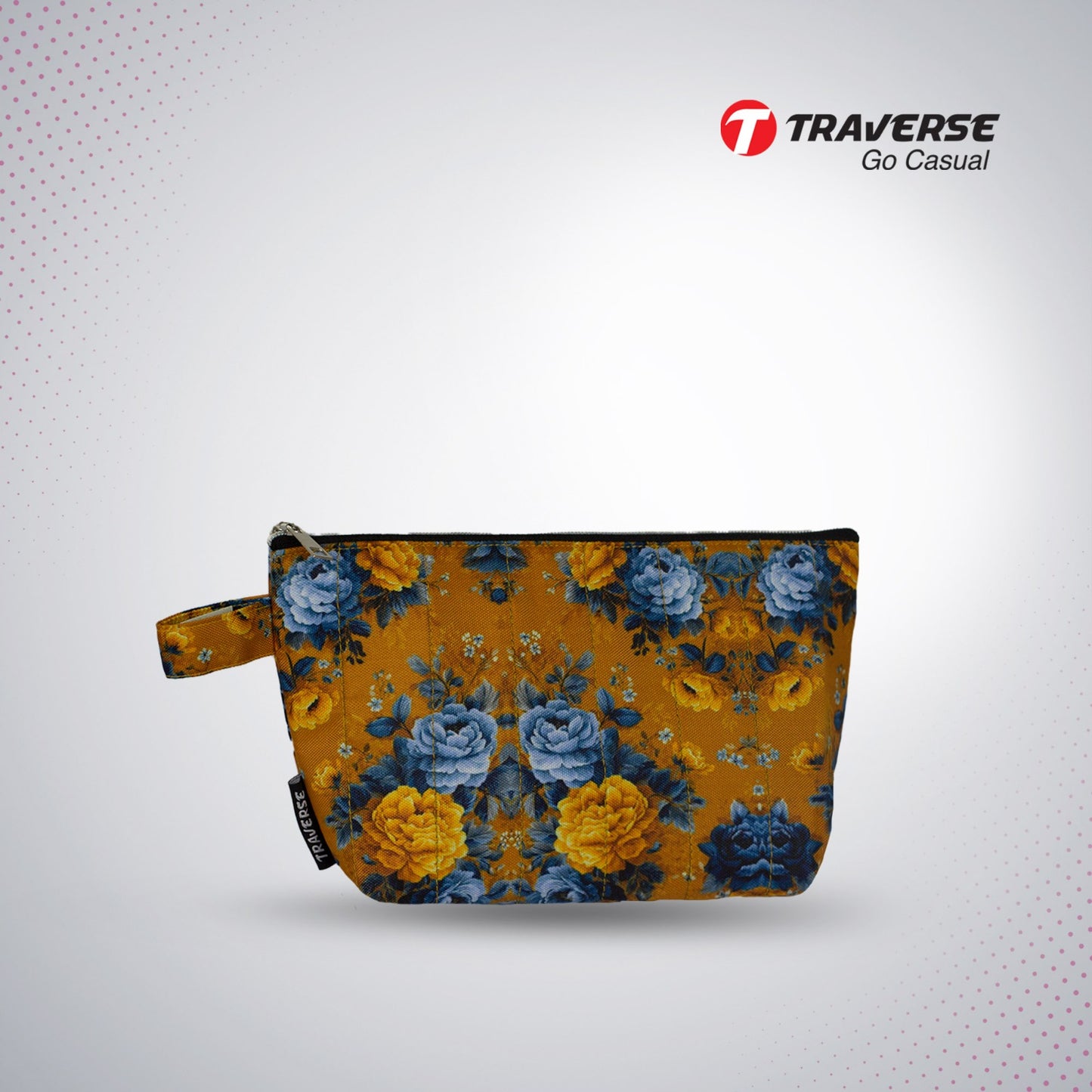 Traverse vibrant makeup pouch