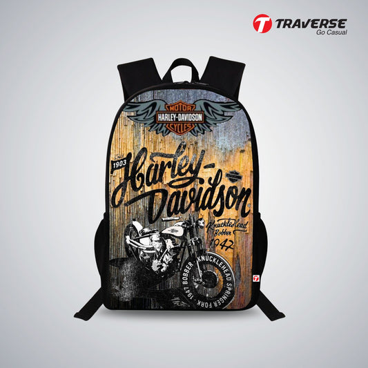 Traverse harley davidson printed school bag
