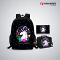 Traverse unicorn backpack, lunch box and pouch bundle