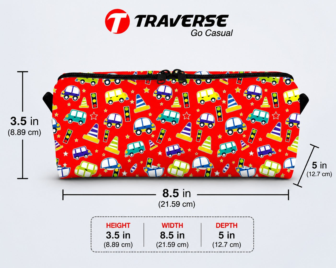 Traverse red traffic pencil pouch