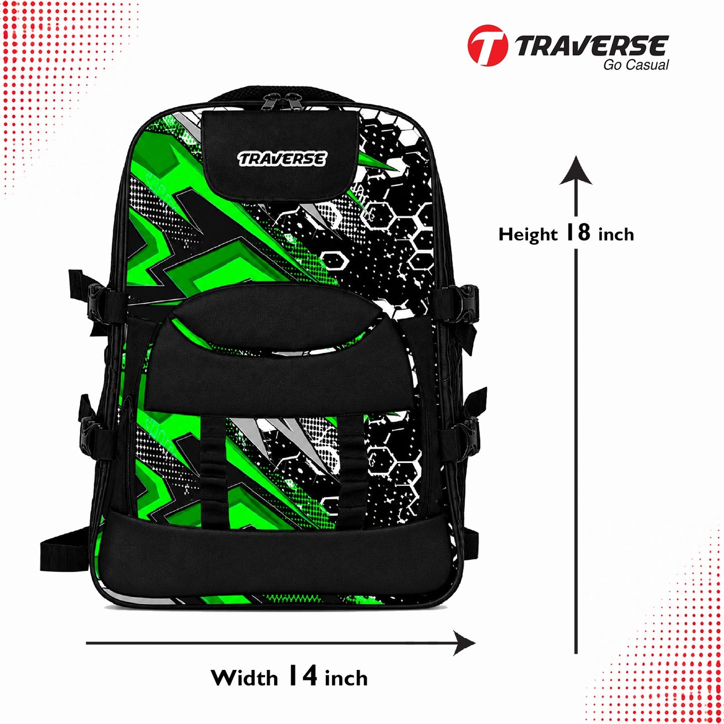 Traverse 3 zipper backpack