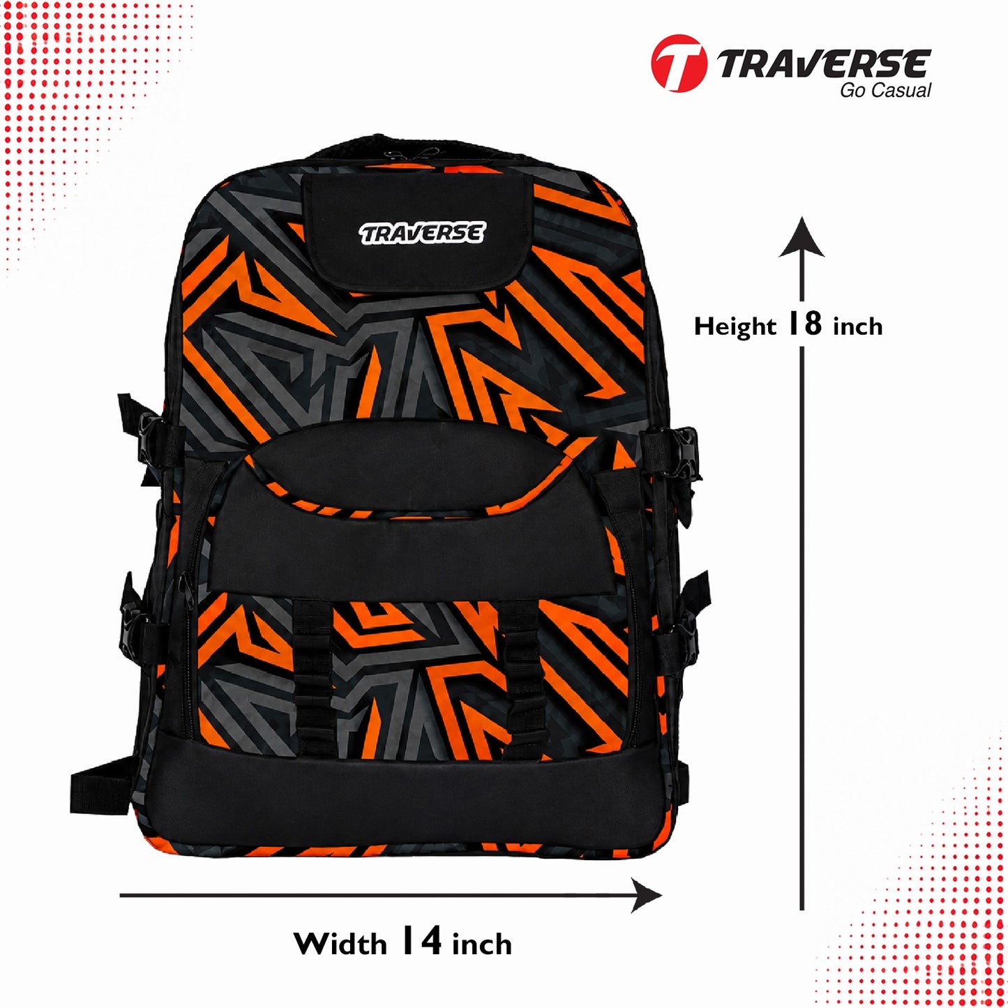 Traverse 3 zipper backpack