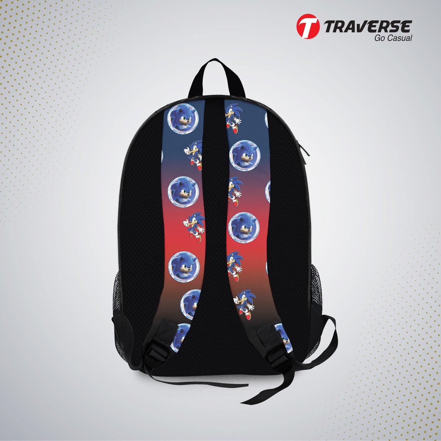 Kids Bag- Sonic , Backpack for Kindergarten (KG), Pre-school classes. Allover printed