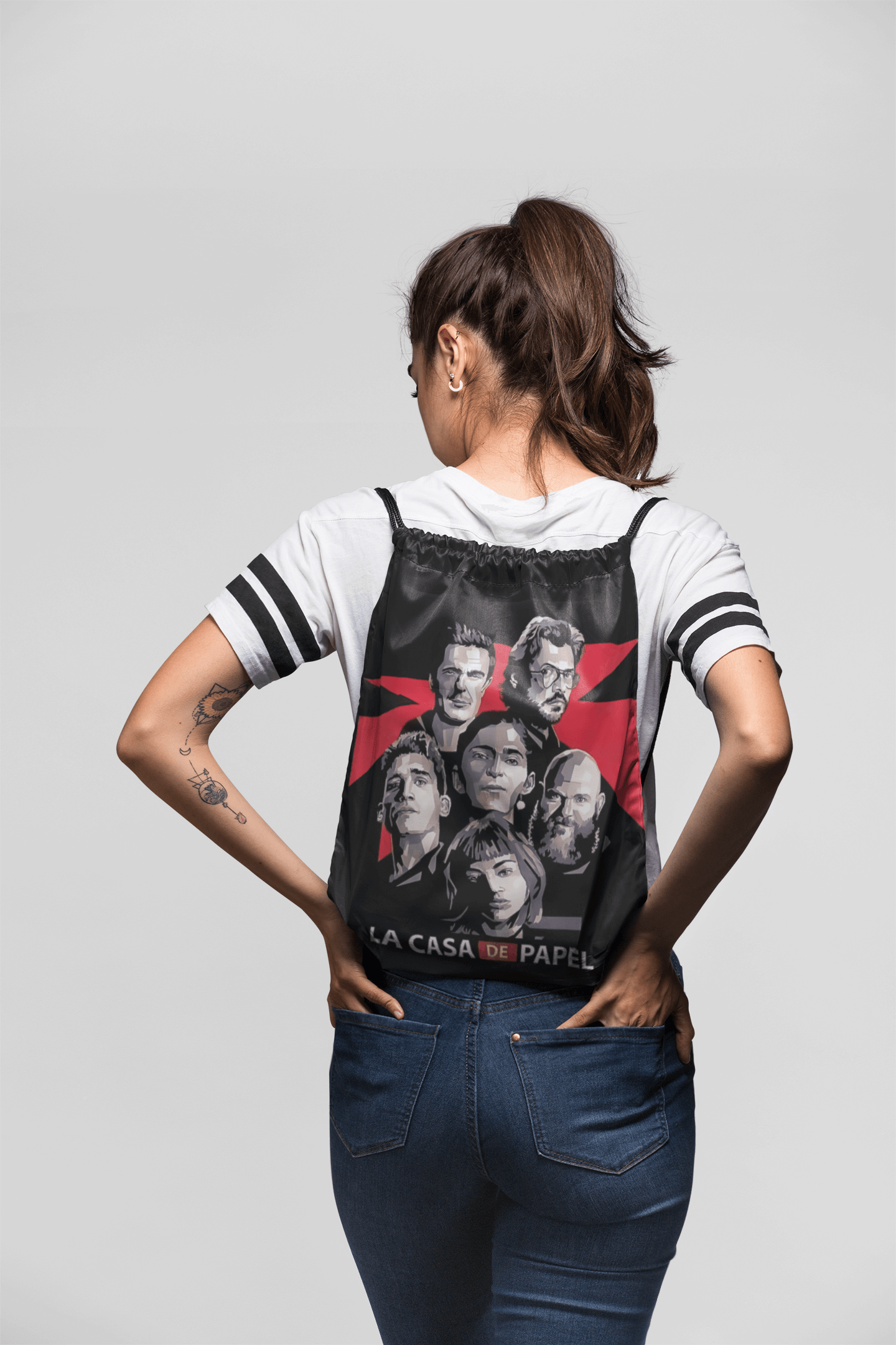 Money Heist Digital Printed School, College & Travelling Bag (Boys & girls)