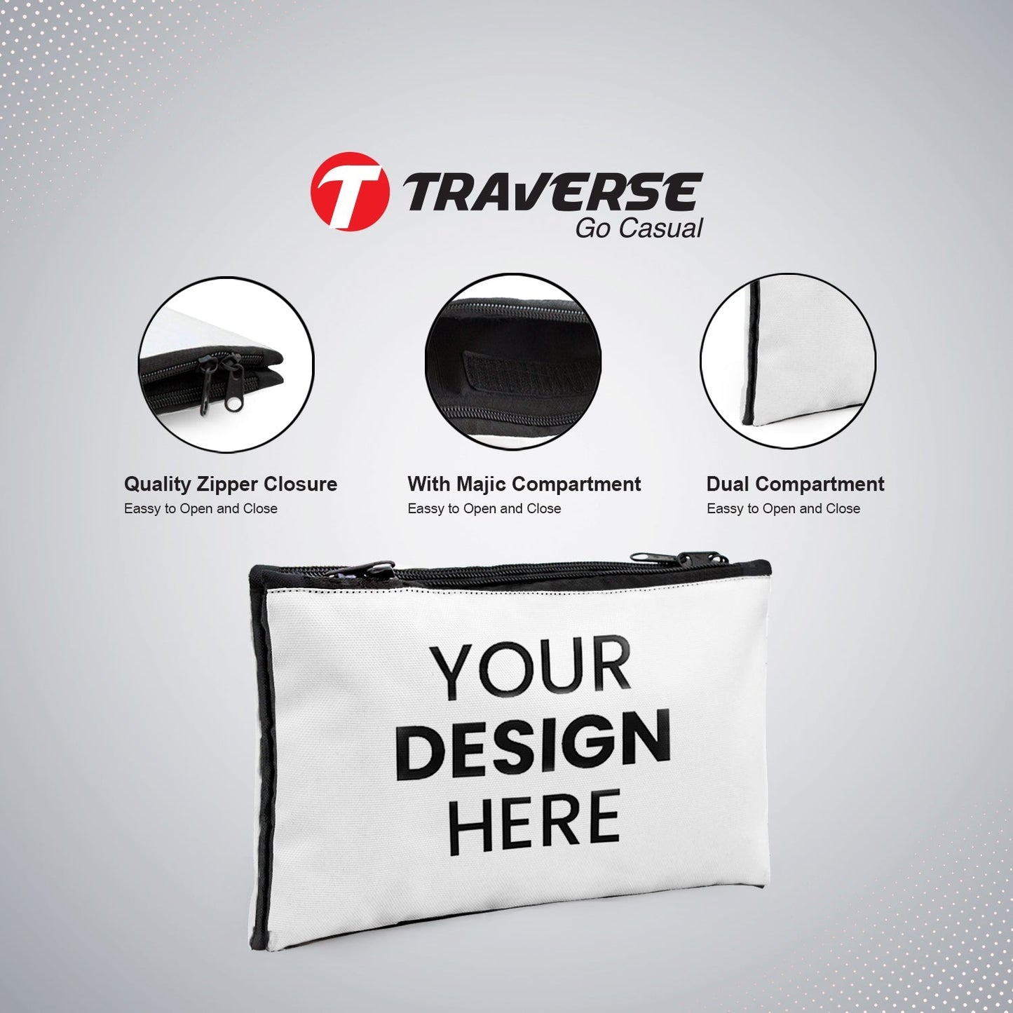 Customized Dual compartment BTS pencil pouch. Printed on Fabric with both sides covered