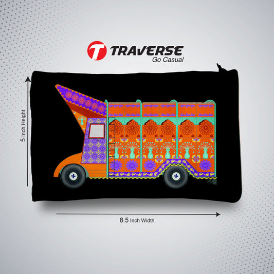 Truck Art pencil case- Digitally printed on fabric by Traverse