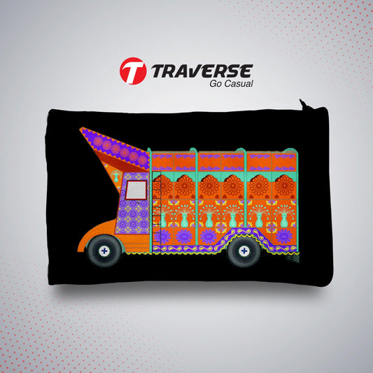 Truck Art pencil case- Digitally printed on fabric by Traverse