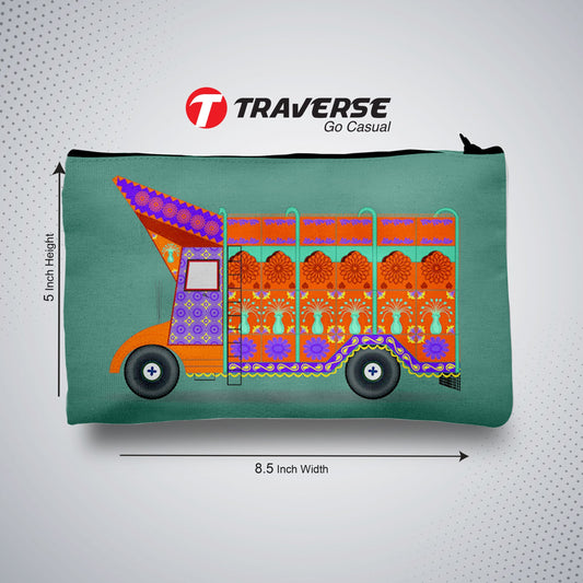Truck Art pencil case- Digitally printed on fabric by Traverse