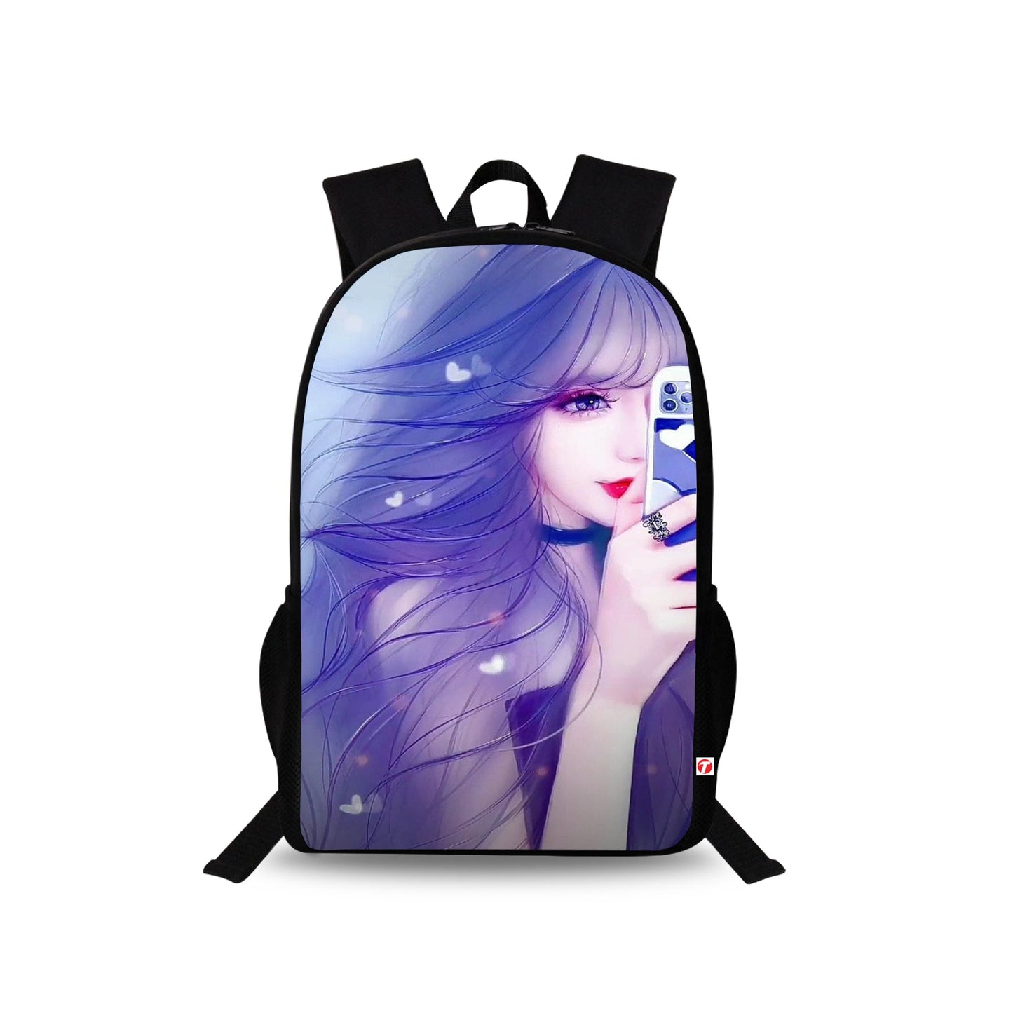 Traverse Anime Cute Girl Bags For Boys & Girls. Digitally printed on Fabric with latest technology. Dual Compartment large backpack