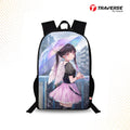 Traverse Amine Cute Girl Bags For Boys & Girls. Digitally printed on Fabric with latest technology. Dual Compartment large backpack